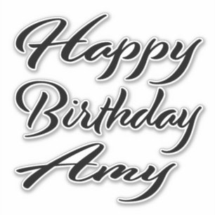 Amy Name Vorname black Sticker Geburtstag