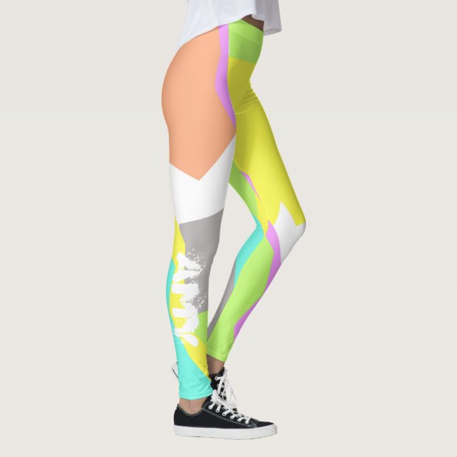 Amy Pastel Colors Positive Vibes Leggings (Rechts)