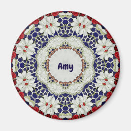 AMY ~ Personalisiert Ostermuster Fraktal ~ Magnet