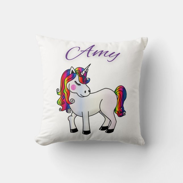 "Amy" Personalisierter Name Throw Pillow Kissen (Vorderseite)