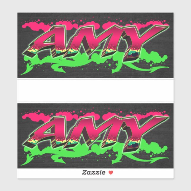 Amy Vorname Name Graffiti Aufkleber Sticker (Blatt)
