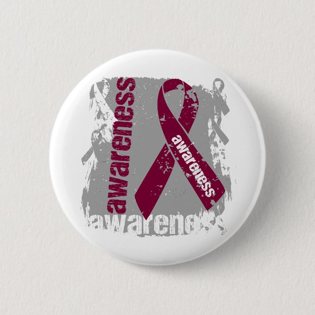 Amyloidose Awareness Grunge Ribbon Button (Vorderseite)