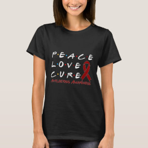 Amyloidose Awareness Peace Liebe Cure T-Shirt
