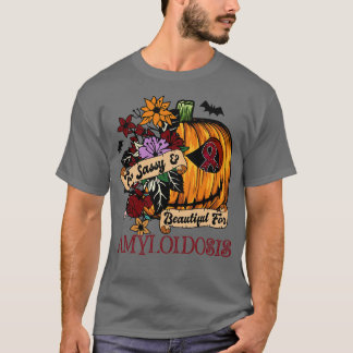 Amyloidose Awareness retro halloween beängstigende T-Shirt