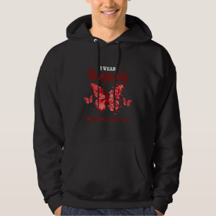 Amyloidose Bewusstsein I Trage Burgundy Butterfly Hoodie