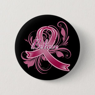 Amyloidose Glaube Blüh Ribbon Button