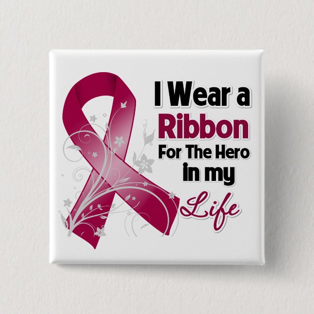 Amyloidose Ribbon Hero in My Life Button (Vorderseite)