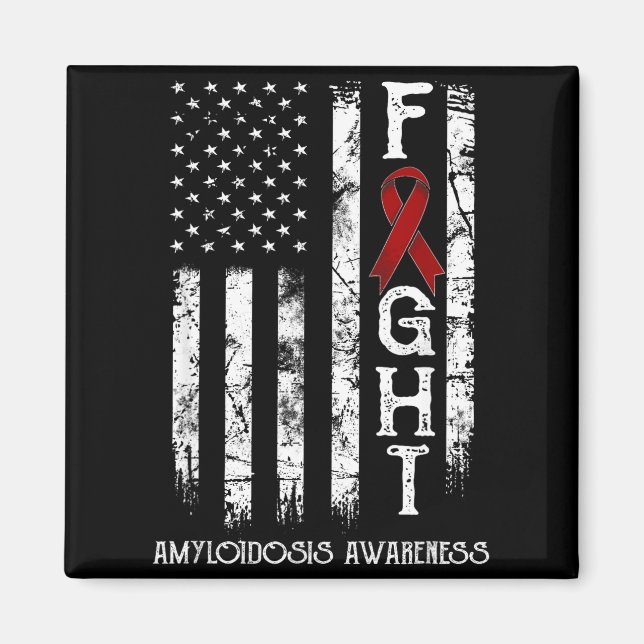 Amyloidosekrieger US-Flagge Design Magnet (Vorne)