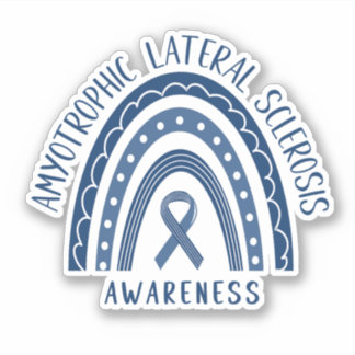 Amyotrophie Laterale Sklerose ALS Regenbogenaufkle Aufkleber
