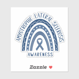 Amyotrophie Laterale Sklerose ALS Regenbogenaufkle Aufkleber