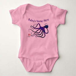 Amy's Octopus in Lila - Baby Bodysuit Strampler