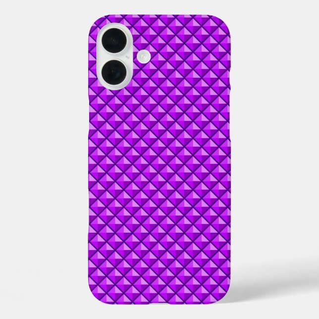 Amythyst lila, Emaille-Look, gestopftes Gitter Case-Mate iPhone Hülle (Rückseite)