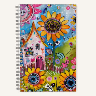 *~* AN1 Florale Fantasie Whimsische Fröhliche Bu Notizbuch