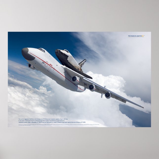 An-225 Mrija & Buran: Space Legends Poster (Vorne)