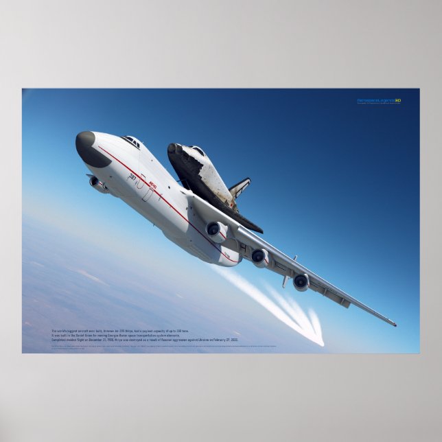 An-225 Mrija & Buran: Weltraum-Legenden Poster (Vorne)