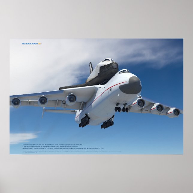 An-225 Mriya Plane with Buran Shuttle Poster (Vorne)