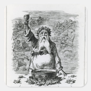 An abwesende Freunde! Quadratischer Aufkleber