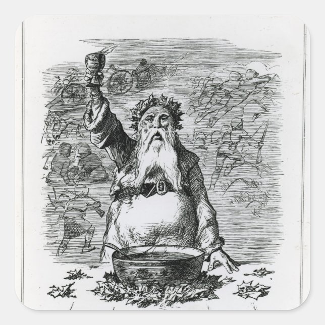 An abwesende Freunde! Quadratischer Aufkleber (Vorderseite)