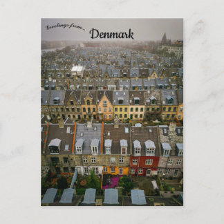 An Aerial View of Copenhagen Denmark Postkarte