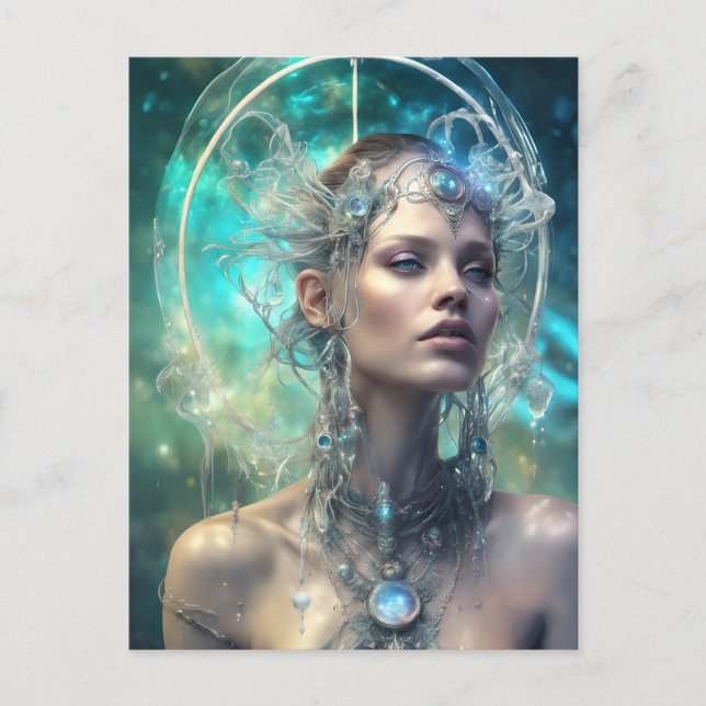 An Alien Scifi Woman Postkarte (Vorderseite)