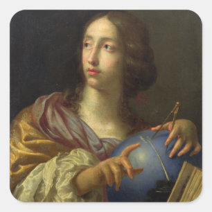 An Allegory of Astronomy Quadratischer Aufkleber