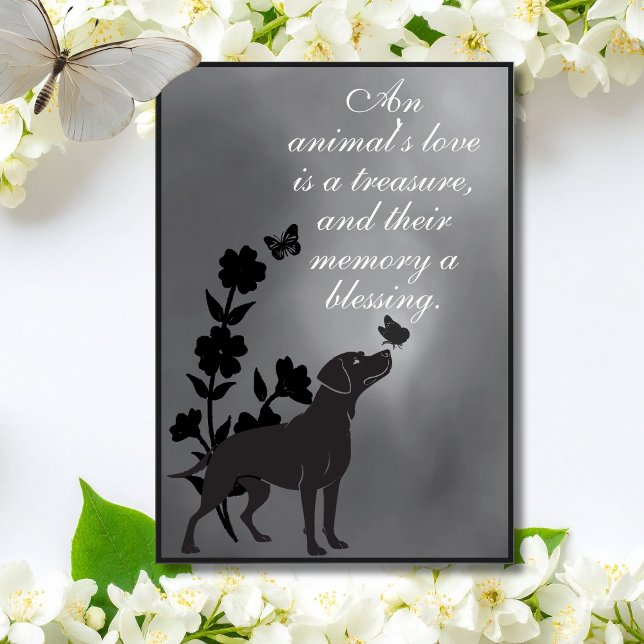 An Animal’s Love Is a Treasure – Dog Sympathy Karte (Von Creator hochgeladen)