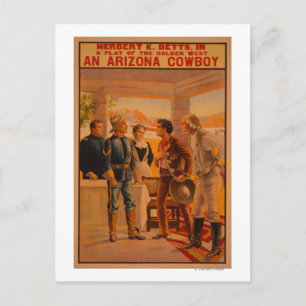 An Arizona CowboyWestern Play Poster Postkarte