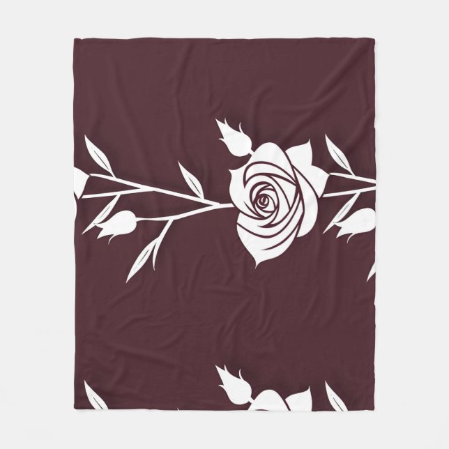 An Arrangement  Of Minimalist Single Line Roses  Fleecedecke (Vorderseite)