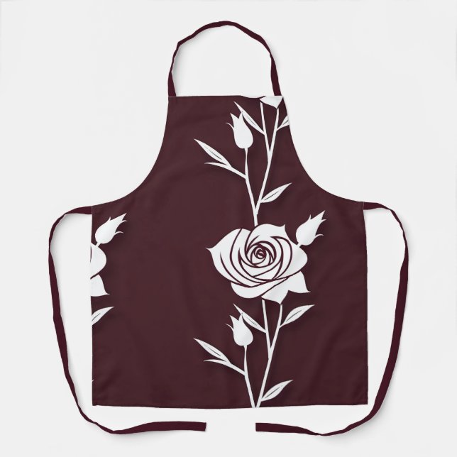 An Arrangement  Of Minimalist Single Line Roses  Schürze (Vorderseite)