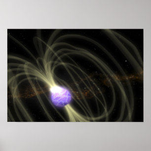 An artist conception of the SGR 1806-20 magneta Poster