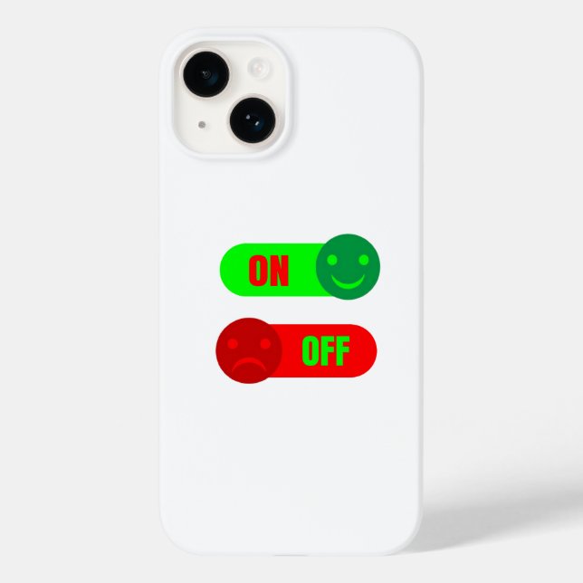 An Aus Stimmungs-Emoji-Handytasche Case-Mate iPhone Hülle (Rückseite)