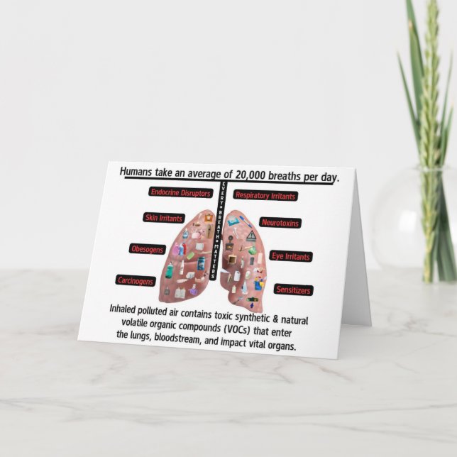 An Average of 20,000 Breaths Per Day Dankeskarte (Vorderseite)