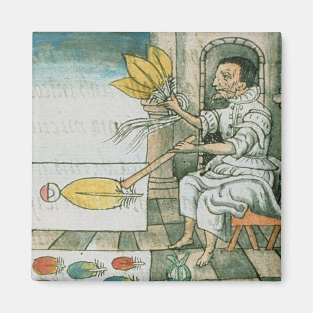 An Aztec feather artisan Magnet (Vorne)