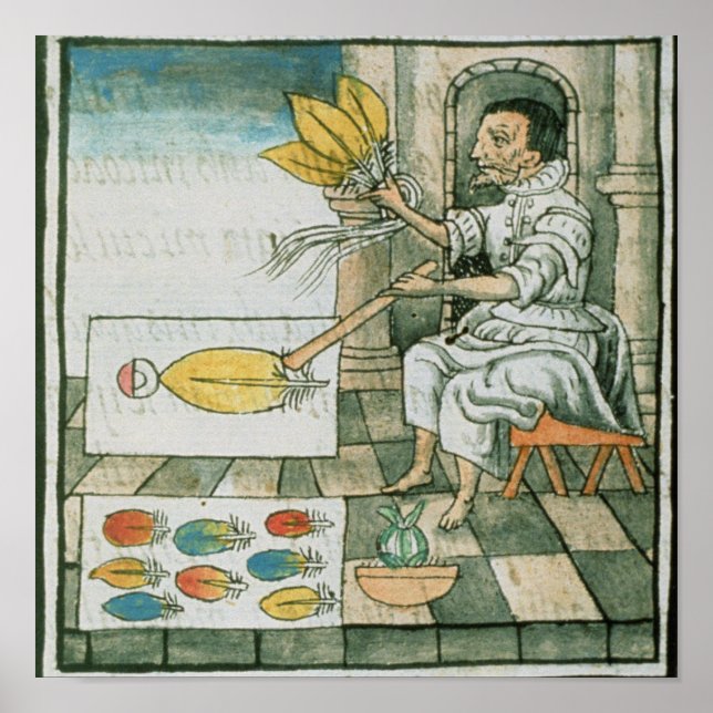 An Aztec feather artisan Poster (Vorne)