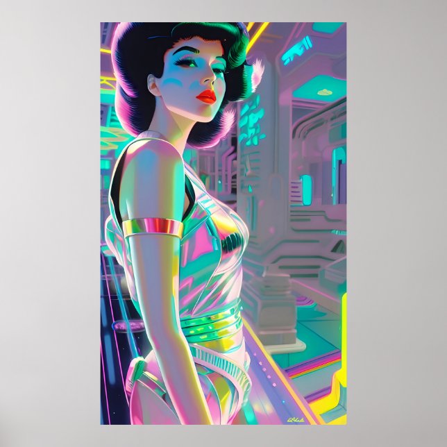 An Bord der Dreamship Nagel X-27 Ken Gage Sci-Fi Poster (Vorne)