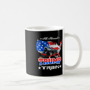 An Bord der Trump-Bahn 2022 - Amerikanische Flagge Kaffeetasse