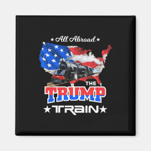 An Bord der Trump-Bahn 2022 - Amerikanische Flagge Magnet