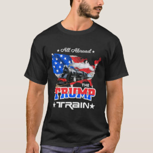 An Bord der Trump-Bahn 2022 - Amerikanische Flagge T-Shirt