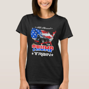 An Bord der Trump-Bahn 2022 - Amerikanische Flagge T-Shirt