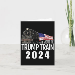 An Bord der Trump-Bahn 2024 - Amerikanische Flagge Karte
