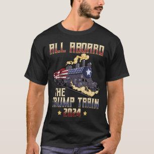 An Bord der Trump-Bahn 2024 - Amerikanische Flagge T-Shirt