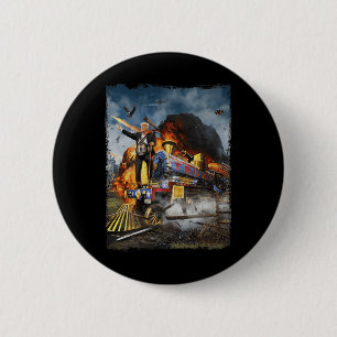 An Bord der Trump-Bahn Funny Donald Trump 2024 Ele Button