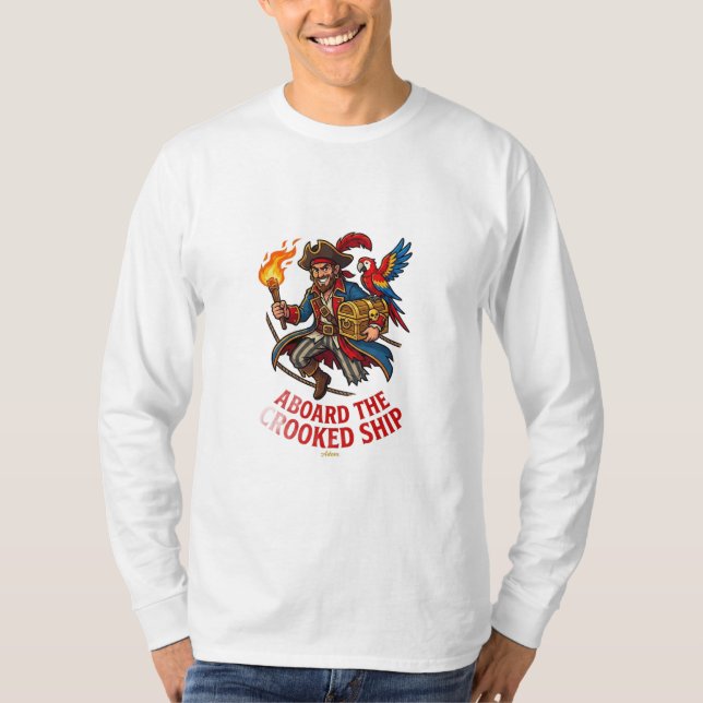 An Bord Des Krummen Schiffes T-Shirt (Vorderseite)