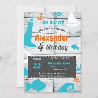 An Bord! Einladung zum Geburtstag