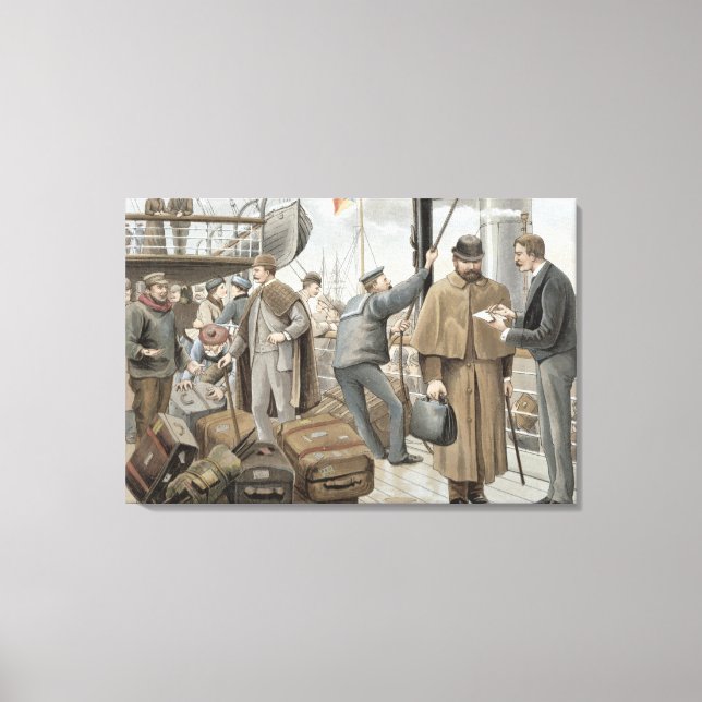 An Bord von Tilbury, von 'P & O Pencillings Leinwanddruck (Vorderseite)