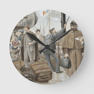 An Bord von Tilbury, von 'P & O Pencillings Runde Wanduhr