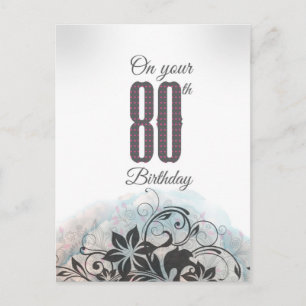 An deinem 80. Geburtstag! Postkarte