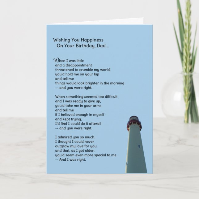 An deinem Geburtstag, Vater... Karte (Vorderseite)