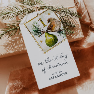 An dem ersten Weihnachtstag Geschenkanhänger
