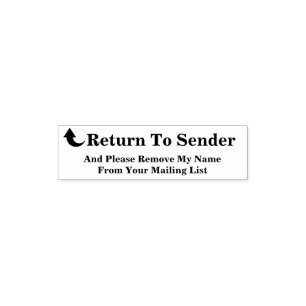 An den Absender zurück - Namen von der Versandlist Permastempel